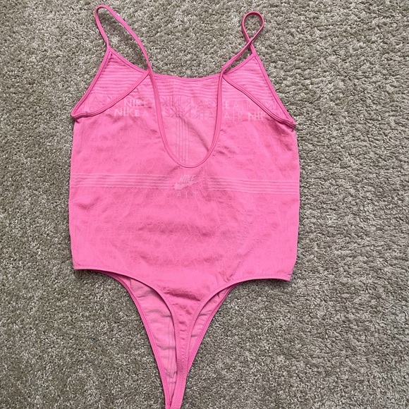 Nike Women's Pink Bodysuit Activewear Casual Stretch Yoga Pilates Gym Athleisure - Picture 7 of 10